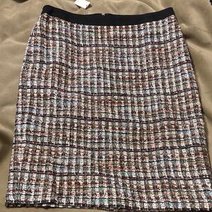 Talbots Multicolor Tweed Midi Skirt